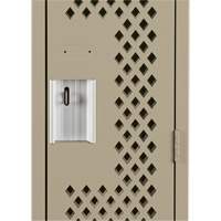 Clean Line Lockers, 12" x 15" x 72", Steel, Beige, Rivet (Assembled), Perforated Meunier Outillage Industriel