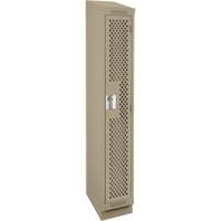 Clean Line Lockers, 12" x 18" x 82", Steel, Beige, Rivet (Assembled), Perforated Meunier Outillage Industriel