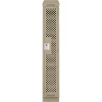 Clean Line Lockers, 12" x 18" x 82", Steel, Beige, Rivet (Assembled), Perforated Meunier Outillage Industriel