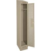 Clean Line Lockers, 12" x 18" x 82", Steel, Beige, Rivet (Assembled), Perforated Meunier Outillage Industriel