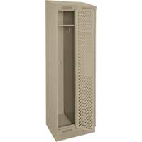 Clean Line Lockers, Bank of 2, 24" x 18" x 82", Steel, Beige, Rivet (Assembled), Perforated Meunier Outillage Industriel