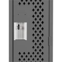 Clean Line Lockers, 12" x 15" x 72", Steel, Charcoal, Rivet (Assembled), Perforated Meunier Outillage Industriel