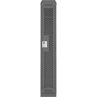 Clean Line Lockers, 12" x 18" x 82", Steel, Charcoal, Rivet (Assembled), Perforated Meunier Outillage Industriel
