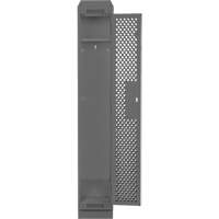 Clean Line Lockers, 12" x 18" x 82", Steel, Charcoal, Rivet (Assembled), Perforated Meunier Outillage Industriel