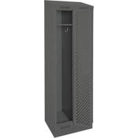 Clean Line Lockers, Bank of 2, 24" x 18" x 82", Steel, Charcoal, Rivet (Assembled), Perforated Meunier Outillage Industriel