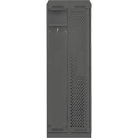 Clean Line Lockers, Bank of 2, 24" x 18" x 82", Steel, Charcoal, Rivet (Assembled), Perforated Meunier Outillage Industriel