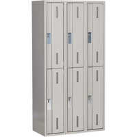 Casiers robustes Concorde, 2 niveaux, Bloc de 3, 36" x 18" x 72", Acier, Gris, Soud&eacute; (assembl&eacute;) Meunier Outillage Industriel