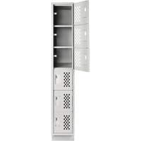 Assembled Lockerettes Clean Line™ Perforated Economy Lockers FJ505 | Meunier Outillage Industriel