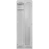 Clean Line Lockers, Bank of 2, 24" x 18" x 82", Steel, Grey, Rivet (Assembled), Perforated Meunier Outillage Industriel