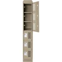 Assembled Lockerettes Clean Line™ Perforated Economy Lockers FJ595 | Meunier Outillage Industriel