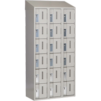 Concorde Heavy-Duty Lockers, 6 -tier, Bank of 3, 36" x 18" x 78", Steel, Grey, Welded (Assembled) Meunier Outillage Industriel