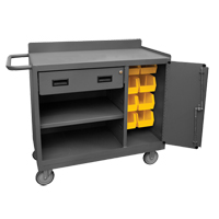 Armoire d'&eacute;tabli mobile, Acier Surface Meunier Outillage Industriel