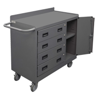 Armoire d'&eacute;tabli mobile, Acier Surface Meunier Outillage Industriel