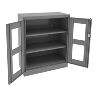 C-Thru Counter High Cabinet, Steel, 2 Shelves, 42" H x 36" W x 18" D FL648 | Meunier Outillage Industriel