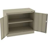 Armoire standard &agrave; hauteur de bureau, Acier, 30" h x 36" la x 18" P, Beige Meunier Outillage Industriel