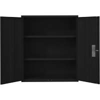 Lo-Boy Storage Cabinet, Steel, 2 Shelves, 42" H x 36" W x 18" D, Black Meunier Outillage Industriel