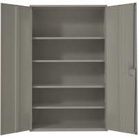 Extra Wide Hi-Boy Storage Cabinet, Steel, 4 Shelves, 72" H x 48" W x 24" D, Grey Meunier Outillage Industriel