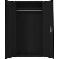 Wardrobe Storage Cabinet, Steel, 36" W x 18" D x 72" H, Black Meunier Outillage Industriel