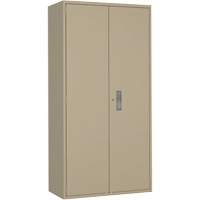 Combination Storage Cabinet, Steel, 6 Shelves, 72" H x 36" W x 18" D, Beige Meunier Outillage Industriel