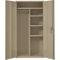 Combination Storage Cabinet, Steel, 6 Shelves, 72" H x 36" W x 18" D, Beige Meunier Outillage Industriel