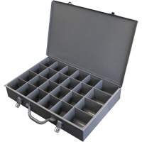 Steel Scoop Compartment Boxes, 17.875" W x 12" D x 3" H, 24 Compartments Meunier Outillage Industriel