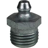 Raccord de graissage droit tr&egrave;s court, Acier, Filetage de 0,25 NPT Meunier Outillage Industriel