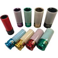 Thin Wall Master Impact Socket Set, 9 Pieces, 1/2" Drive Size Meunier Outillage Industriel