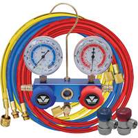 Ensemble de jauge &agrave; collecteur en aluminium 2 voies R134A Meunier Outillage Industriel