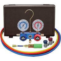 Jeu de manom&egrave;tres pour automobile avec mini-injecteur de colorant et coupleurs manuels Meunier Outillage Industriel