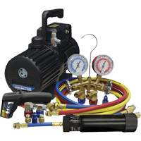 Ensemble combin&eacute; d&eacute;vacuation et de chargement pour R134a/R1234yf? Meunier Outillage Industriel