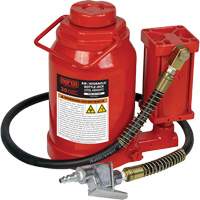 Standard Height Bottle Jack, 30 Ton(s), Air Hydraulic, 19-7/10" Raised Height Meunier Outillage Industriel