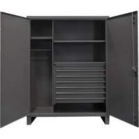 Vestiaire tr&egrave;s robuste, Acier, 48" la x 24" p x 78" h, Gris Meunier Outillage Industriel