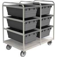 Mobile Tub Rack, Double-sided, 6 bins, 26" W x 36" D x 42" H FM029 | Meunier Outillage Industriel