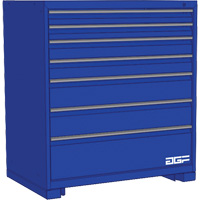 Armoire &agrave; tiroirs modulaire, 7 tiroirs, 24" la x 24" p x 40" h, Bleu Meunier Outillage Industriel