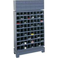 Unité de stockage modulaire pour petites pièces, Acier, 18 tiroirs, 33-3/4" x 12-1/4" x 58-5/8", Gris FN371 | Meunier Outillage Industriel