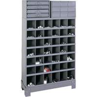 Unité de stockage modulaire pour petites pièces, Acier, 13 tiroirs, 33-3/4" x 12-1/4" x 59", Gris FN378 | Meunier Outillage Industriel