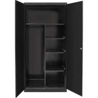 Armoire de rangement combin&eacute;e, 36" la x 18" p x 72" h, Noir Meunier Outillage Industriel