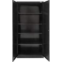 Hi-Boy Storage Cabinet, Steel, 4 Shelves, 72" H x 36" W x 18" D, Black Meunier Outillage Industriel