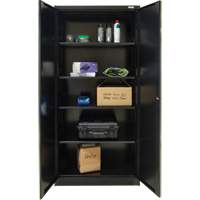 Hi-Boy Storage Cabinet, Steel, 4 Shelves, 72" H x 36" W x 18" D, Black Meunier Outillage Industriel