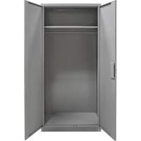 Wardrobe Storage Cabinet, Steel, 36" W x 18" D x 72" H, Grey Meunier Outillage Industriel
