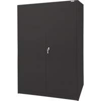 Storage Cabinet, Steel, 4 Shelves, 78" H x 48" W x 24" D, Black Meunier Outillage Industriel