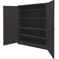 Storage Cabinet, Steel, 4 Shelves, 78" H x 48" W x 24" D, Black Meunier Outillage Industriel