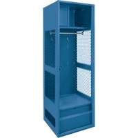 Casier pour &eacute;quipement, Acier, 24" la x 18" p x 72" h, Bleu fonc&eacute; Meunier Outillage Industriel
