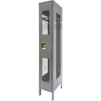 Casiers ventil&eacute;s, 12" x 18" x 78", Acier, Gris, D&eacute;mont&eacute;, Perfor&eacute; Meunier Outillage Industriel