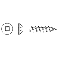 Flat Head Wood Screws , #6 x 3/8" L, Zinc Plated Meunier Outillage Industriel