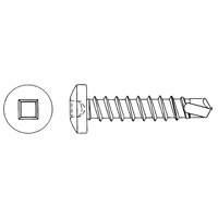 Self Drill Pan Head Screws, #8 x 1" L, Zinc Plated Meunier Outillage Industriel