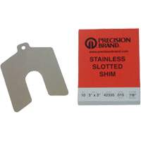 Slotted Shim Assortments, 2" L x 0.001"- 0.125" Thickness, 2" W, Stainless Steel GR268 | Meunier Outillage Industriel