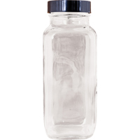 Bottle, Square, 8 fl. Oz., Glass Meunier Outillage Industriel