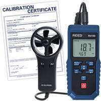 Thermo-an&eacute;mom&egrave;tre &agrave; aube R4100 avec volume d'air et certificat d'&eacute;talonnage, Enregistrement des donn&eacute;es, Gamme de v&eacute;locit&eacute; d'air de 0,4 - 30 m/sec Meunier Outillage Industriel