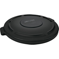 Brute&reg; 44-Gallon Lids, Flat Lid, Plastic/Polyethylene, Fits Container Size: 24" Dia. Meunier Outillage Industriel